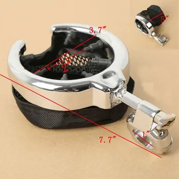 

Motorcycle Handlebar Cup Holder Chrome Drink Basket For Harley Honda Kawasaki Suzuki Yamaha Harley Universal