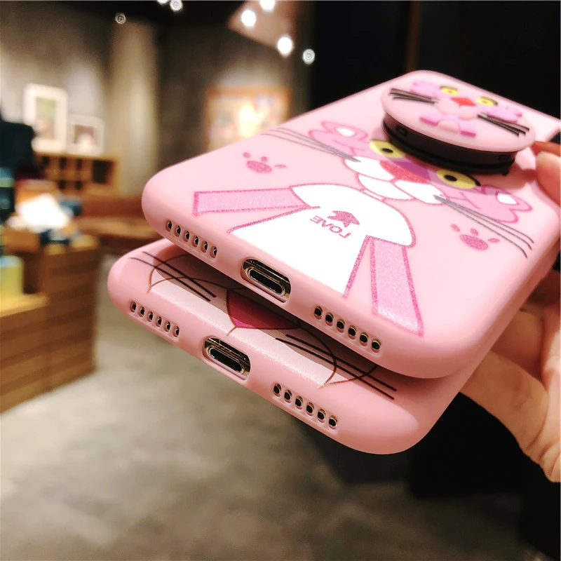 DFQNGL Silicone Case For iPhone 8 7Plus 6 6Plus Case Soft TPU Cover Leaves Bird For iPhone 7 8Plus X soft shell airbag bracket