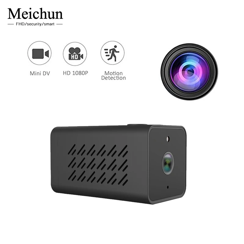

MEICHUN Wifi IP Mini Camera 1080P HD Body Camera Motion Detection Mini DV Voice Video Recorder Home Security Wireless Camera