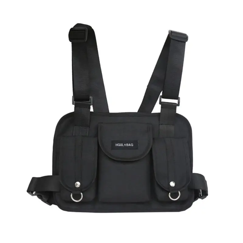

Men Tactical Chest Rig Waist Bag Hip Hop Street Wear Shoulder Bag