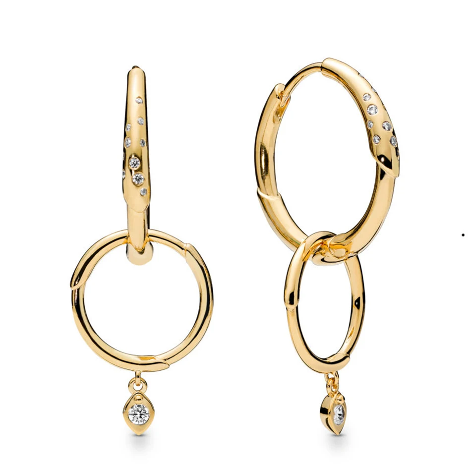 

Authentic 925 Sterling Silver Shine Flower Stem With Crystal Stud Earrings For Women Wedding Gift fit Lady Fine Jewelry