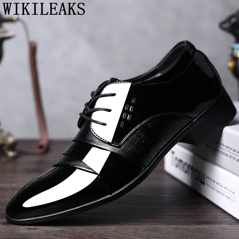 Zapatos De Vestir De charol para Hombre, formales, Oxford, Italianos, 2022|Zapatos formales| AliExpress