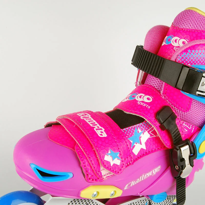 الأطفال الاطفال مضمنة تزلج الأسطوانة أحذية التزلج خوذة الركبة حامي والعتاد قابل للتعديل تنفس بو عجلات Patines 2 الألوان