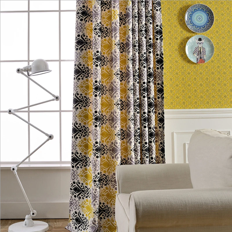 

Window Curtains for Living Room Luxurious European Bedroom Curtain Patterns Designs Printed Drapes Single Panels (A118)