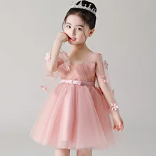 Girl Dress Princess Dress Girl Children's Wedding Dress Pink Flower Girl Piano Birthday Host Performed Girl Dress Princess Dress Girl Children's Wedding Dress Pink Flower Girl Piano Birthday Host Performed