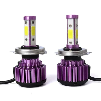 

1set COB LED 20000LM 200W high power 6000K Cool White headlight High Beam / Low Beam / Fog Light 4 Side COB Chips12/24V
