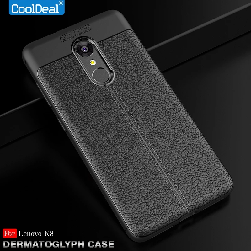 Leather texture Soft TPU Case For Lenovo K8 Shockproof Silicone back cover Note |