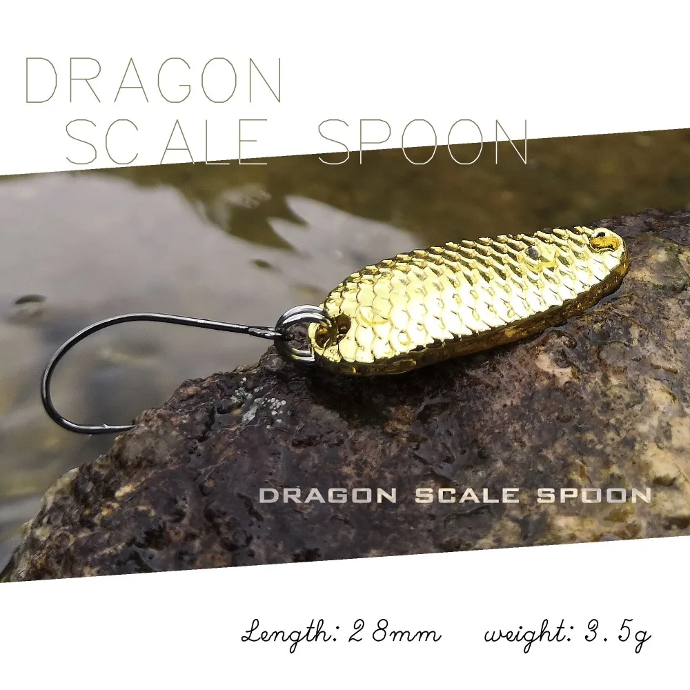 Fishing Lures 3pcs/box 2.5g/3.5g/5.0g Metal Spoon Fishing Baits