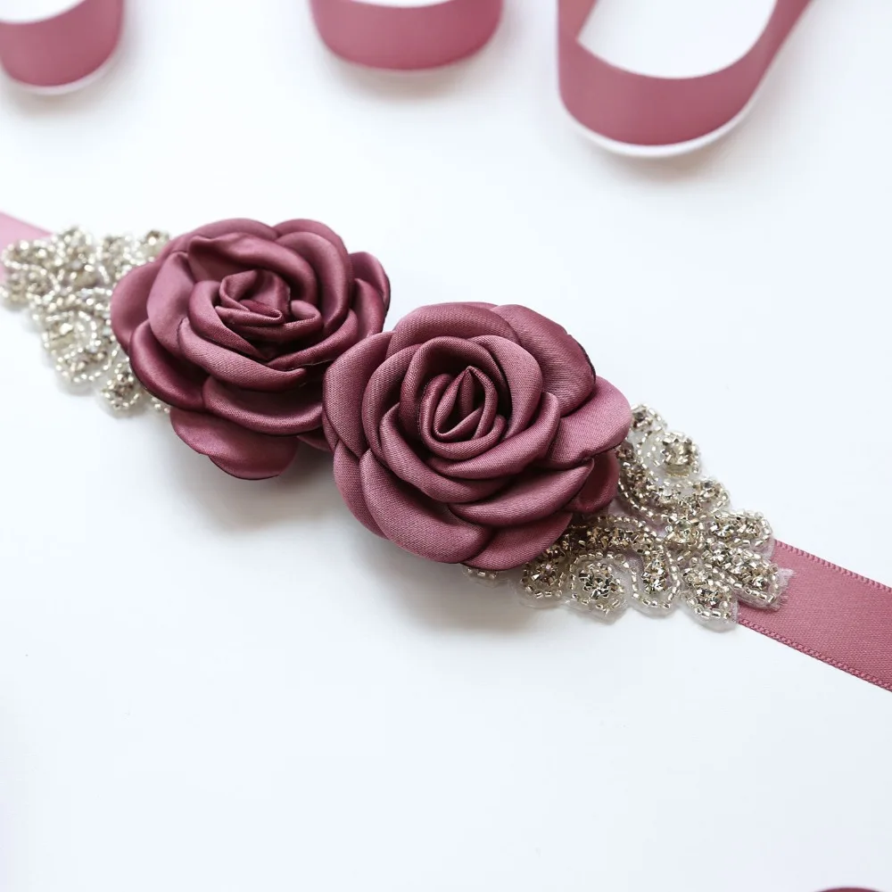 JaneVini роскошный кристалл из бисера Белый свадебный пояс розы ручной работы кружевные ленты невесты платье свадебные ленты с кристаллами