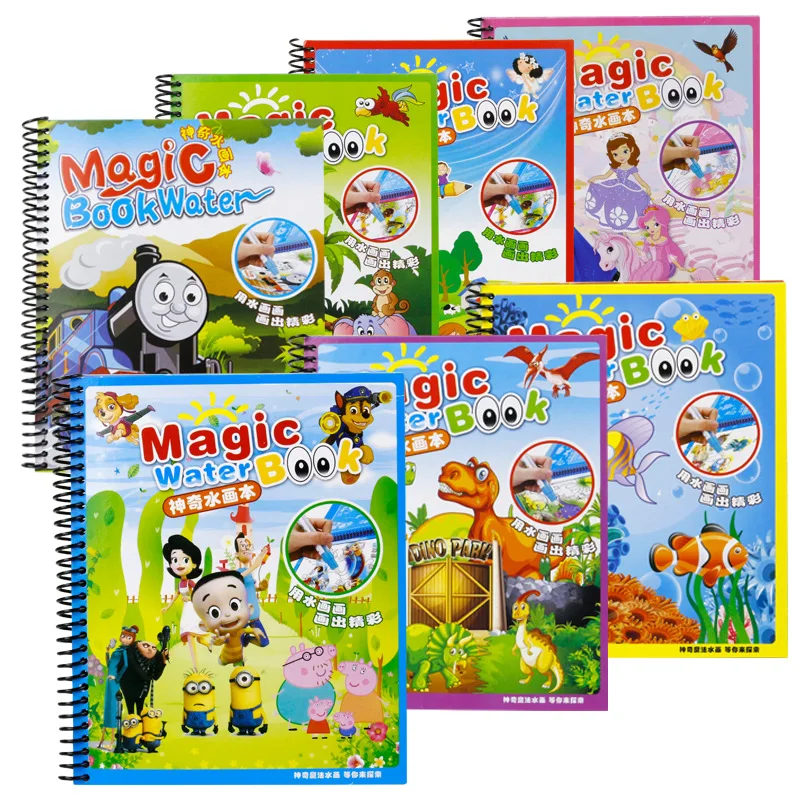 Magic Water Drawing Book Animals Painting Coloring Copy Graffiti Album Board Children Early Educational Toy In Toys From