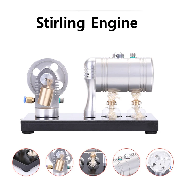 

K-005 Stirling Steam Engine Model with 116ml Heating Boiler and Alcohol Lamp