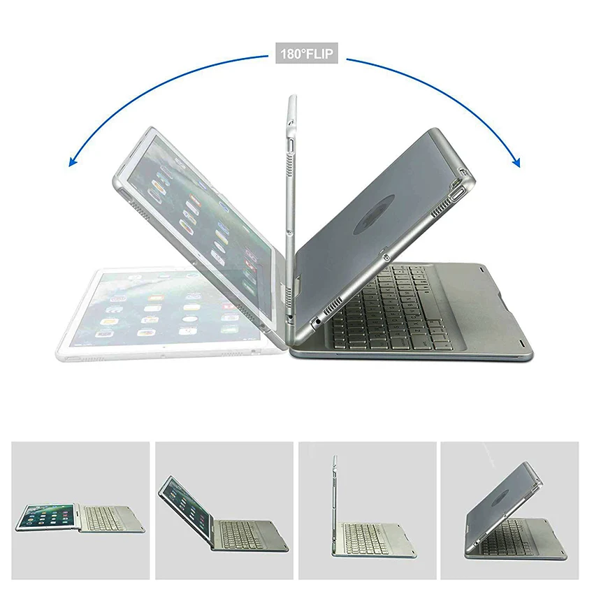 Funelego Новинка чехол для клавиатуры iPad F180S 7 цветов Светодиодная дышащая подсветка