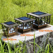 New arrival Solar Pillar Lamp Outdoor super bright LED solar pillar gate lamp solar pillar light