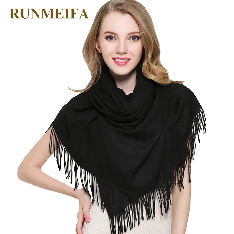 

2018 brand women scarf fashion soild autumn winter cashmere scarves lady warmer pashmina long scarf wraps bandana foulard female