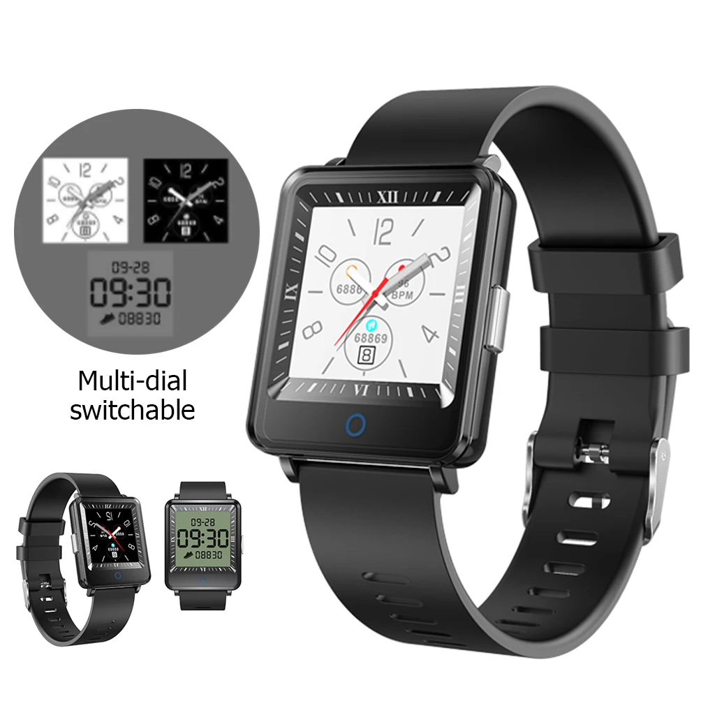 

CV16 Dual Screen Smart Watch Men Clock IP67 Waterproof Activity Fitness Tracker Smartwatch For android IOS phone