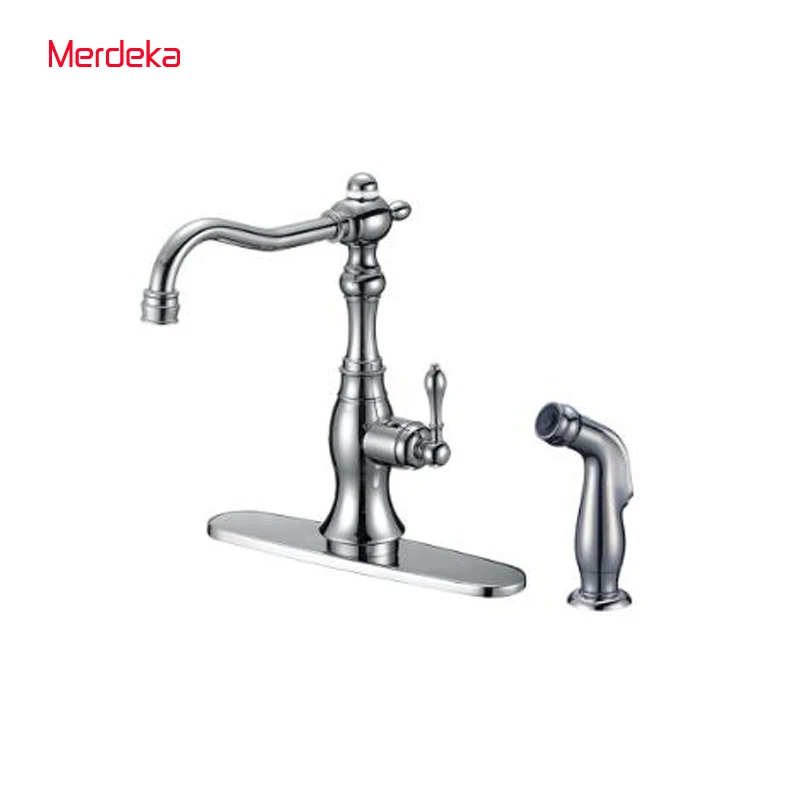

6pcs /Pack CUPC Certificated Style Hot Cold Water Contraol Single handle Kitchen Faucet with ABS Side-spray