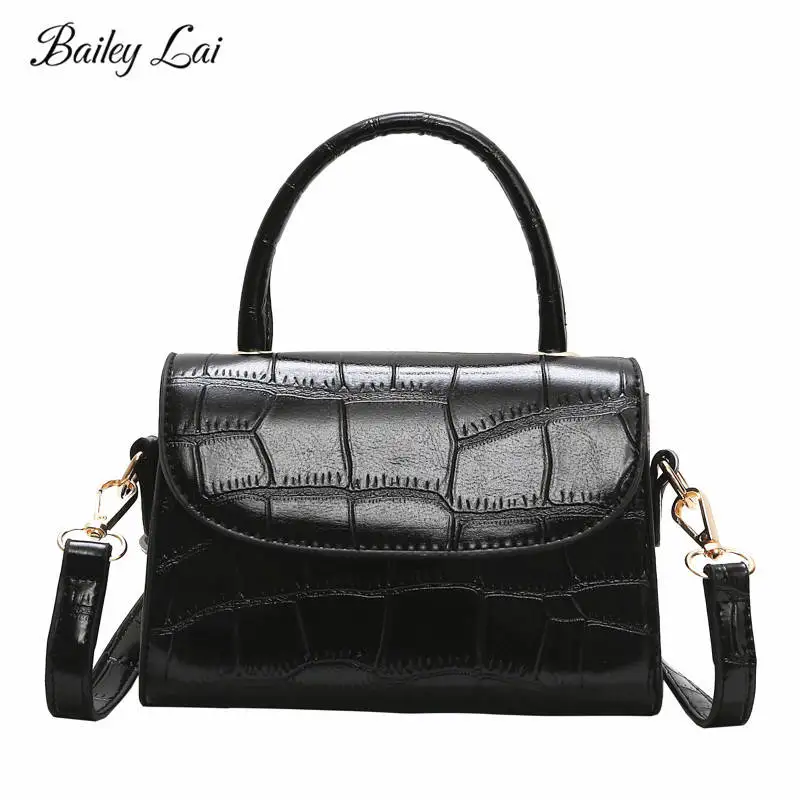 

OLD TANG PU Leather Bag Woman 2019 Handbags Ladies Small Female Crossbody Bag Crocodile pattern Shoulder Bag Bags Sac A Main