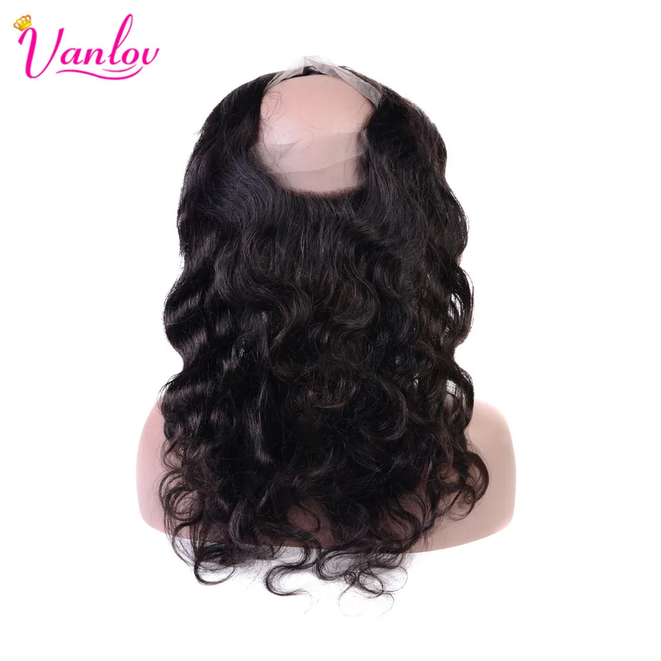 Vanlov Бразильский объемная волна 360 кружева фронтальной с ребенком волос естественного роста волос Кружева Фронтальная человеческих волос
