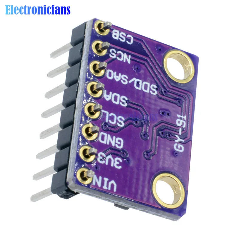 1 комплект SPI интерфейс межсоединений интегральных схем/I2C MPU-9250 MPU9250 BMP280 10DOF ускорение гироскоп-Компас 9-осевой девять вал Сенсор борту модуль GY-91 3-5V