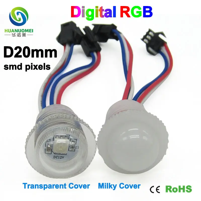 20 шт. ucs1903 мм led rgb пиксельный модуль световая рекламная коробка светодиодный 12 В
