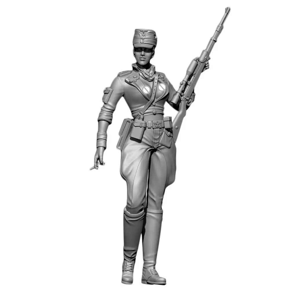 1/35 50 мм женские фигурки из снайперской смолы набор моделей солдата шутер красоты