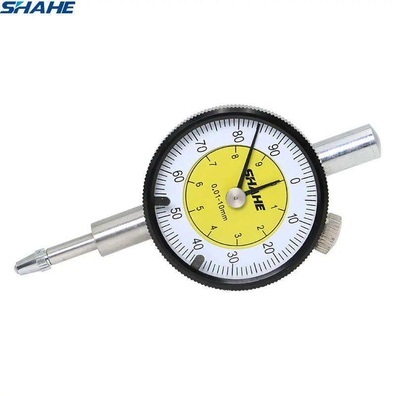 SHAHE MINI Dial Indicator 0 10 mm Meter Precise 0.01 mm Resolution Dial
