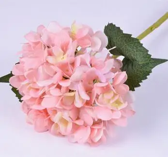 Искусственный Шелковый цветок(40 шт./лот) белая искусственная ткань Гортензия Букет свадебное украшение для дома 16 цветов