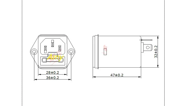 Сетевой фильтр EMI CW2A 3A 6A 10A Разъем T Однофазный AC 220 В