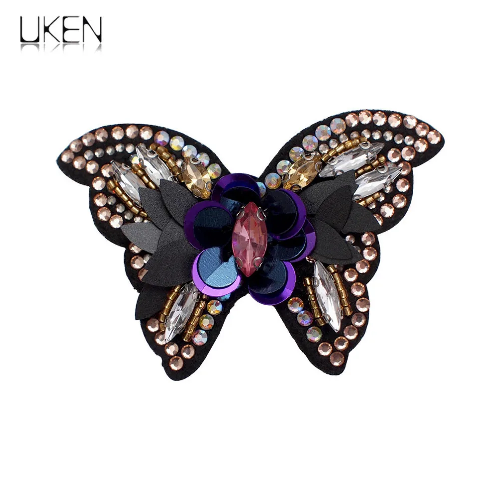 

UKEN Butterfly Brooches For Women Acrylic Sequins Crystal Beads Costume Large Lapel Pin Brooch Badge Jewelry Jewelry Accessories
