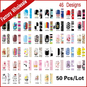 

Nail Foils Patch,50sheets/lot Mix Fashion Designs Adhesive Nail Decals Full Wraps,Beauty Manicure Tools Nail Sticker Decorations