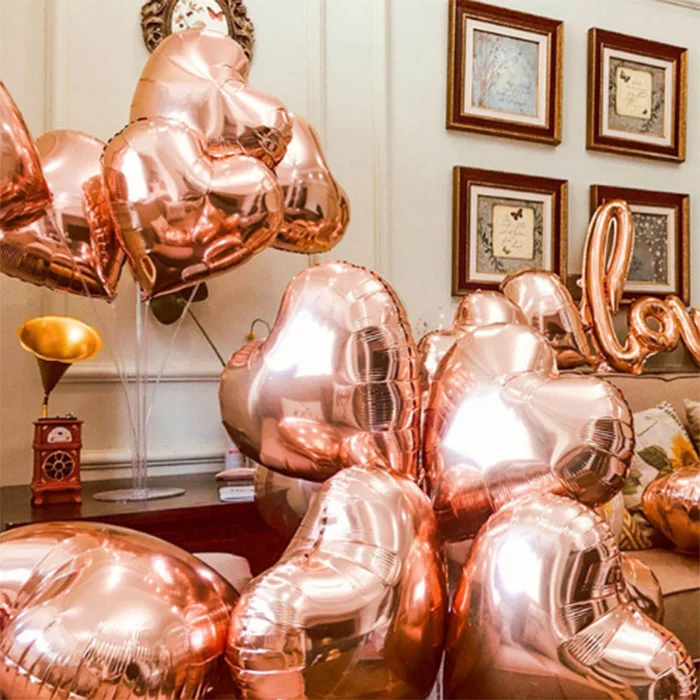 Шар цвета розового золота любовь шар шарики для день рождения День Святого Валентина воздушные шары для дня рождения подарок большой гигантский Свадебная вечеринка украшения