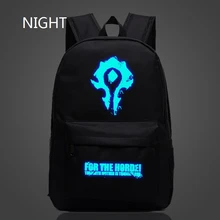 World Of Warcraft Horda Moda Mochila Escolar Mochilas de época Para Adolescentes Mochilas Casual Fresco Luminoso Tribu Alianza Niño Regalos