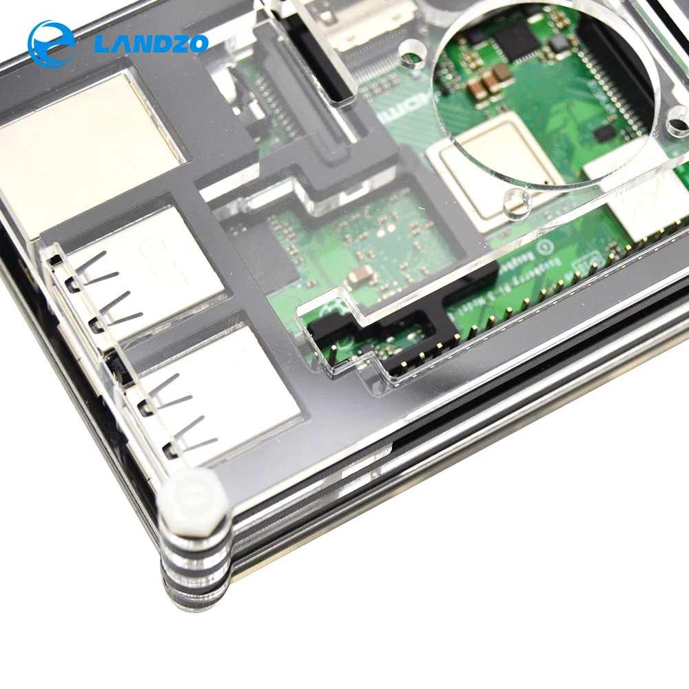Чехол для Raspberry Pi 3 B + 9 слоев акриловая коробка черный чехол +(plus) 2018 Model