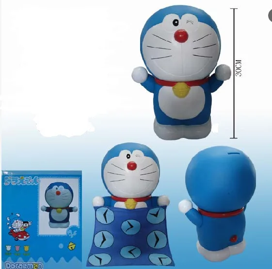 Action Figure Doraemon Pokonyan saving pot 30CM toys PVC Super Size