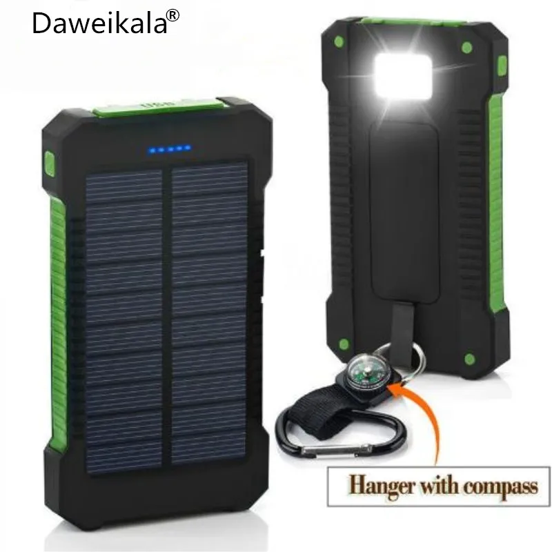 

New color High Quality ABS + PC Shell. .Mah High Capacity 20000 Mobile Solar Energy water proof. .Long Life, more than 20000 ti