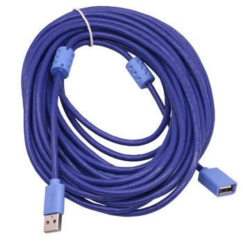 

1 Pcs 10m * 5mm Light Blue USB Extension Cord USB 2.0 Data Line Lengthened Blue 10 M Pure Copper Shielded Cable NW 320g