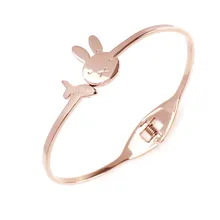 Fashion jewelry bracelet,Little rabbit radish bracelet, titanium steel bracelet,Ladies’ accessories