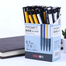 36 шт./кор. 0,7 мм синяя чернильная шариковая ручка с кнопкой для школы и офиса, YZB00001