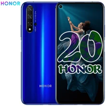 Смартфон HONOR 20, 6,26 дюймов, 8 ГБ, 256 ГБ, Kirin 980, четыре ядра, Android 9,0, SuperCharge, 3750 мА/ч, разблокировка лица, NFC