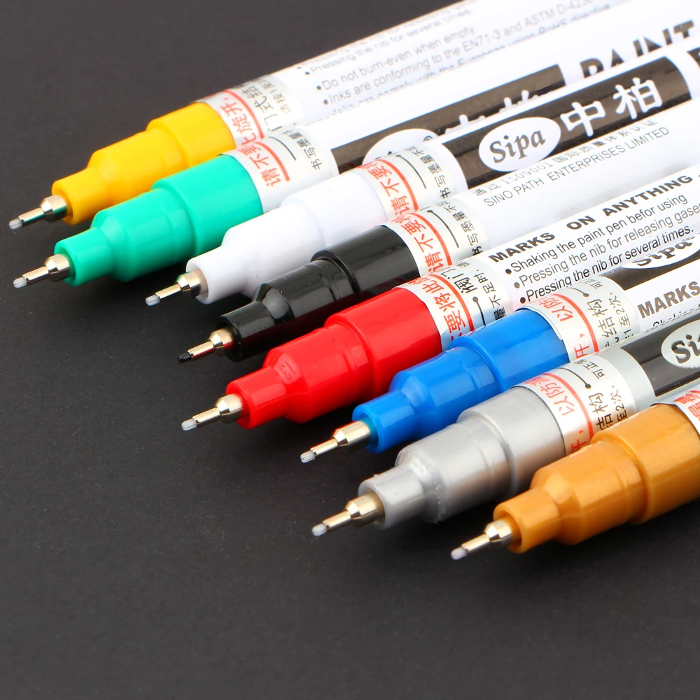 8 Colors Metallic Marker Pen Fine Point Paint Nontoxic Permanent Pen