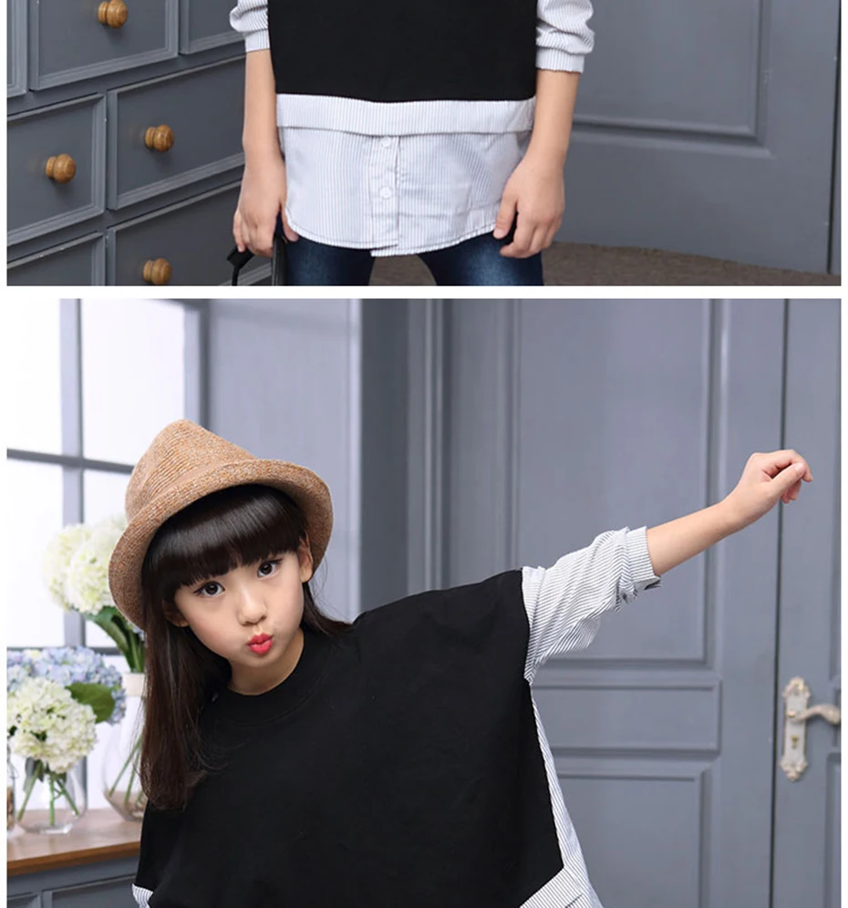 Детские блузки для девочек; одежда с круглым вырезом; рубашки для ...