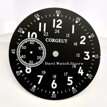 39 мм черные мужские часы Corgeut комплект с циферблатом для eta 6497 Чайка st36 механизм A713