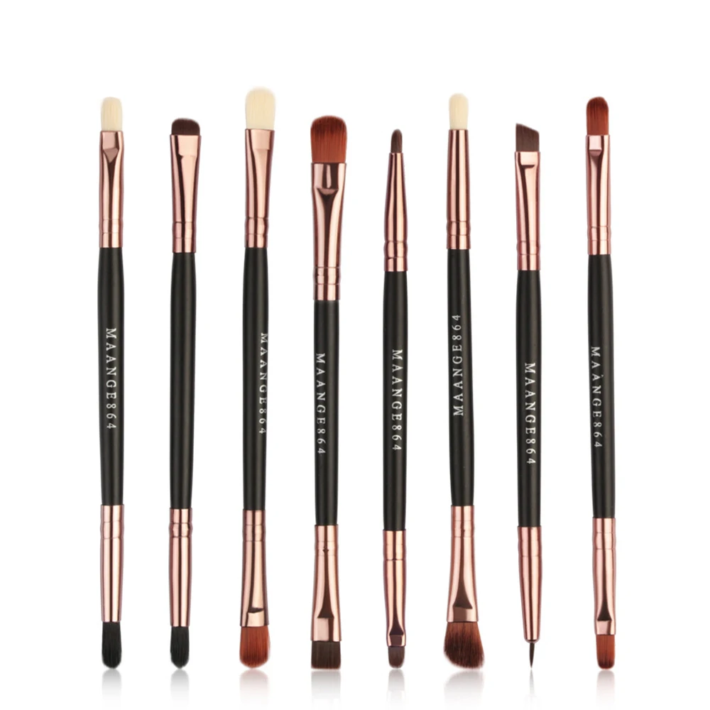 8 pcs Double Ended Eye Shadow Brush Set Professional Eye Makeup Women