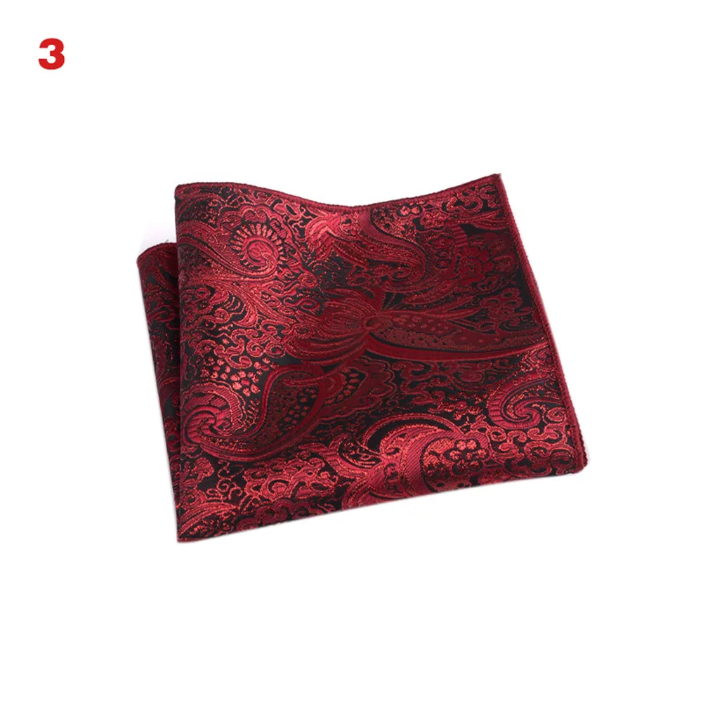 Men White Handkerchief Suit Pocket Towel Accessories Wedding Banquet Anniversary Commercial Black Red Blue - Цвет: 3