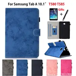 SM-T585 Tablet Case для Samsung Galaxy Tab A a6 10,1 "2016 T580 T585 SM-T580 T585N крышка фундамент Coque Капа основа + пленка + ручка
