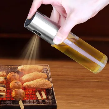 

Stainless Steel Olive Spray Oil Spray Bottle Sprayer Stainless Steel Oil Spice Tools Leak-proof Spice Kitchen Gadgets BBQ Tools