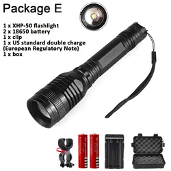 Super bright P53 1800Lumens CREE XHP50 5 mode Outdoor Zoom Spotlight Torch Hunting Tactics LED High Power Use 18650 Flashlight Super bright P53 1800Lumens CREE XHP50 5 mode Outdoor Zoom Spotlight Torch Hunting Tactics LED High Power Use 18650 Flashlight