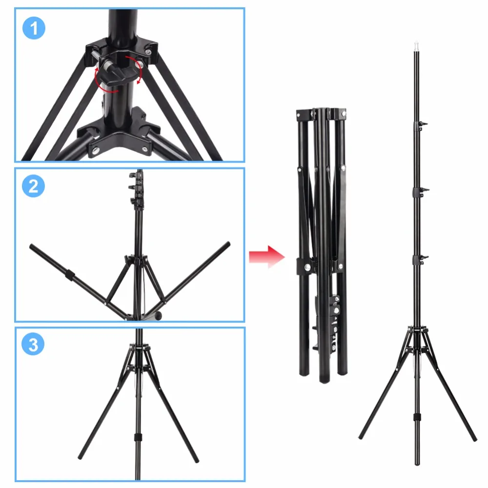 Zomei светильник-тренога, подставка, 4 секции, для смартфона, SLR, DSLR, камера, вспышка, портативный софтбокс, держатель для вспышки, кронштейн