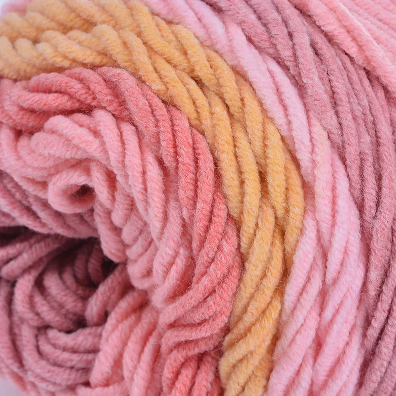 Красочные ручной работы хлопчатобумажная пряжа мягкая DIY вязание крючком для ручного DIY вязание теплый свитер диван подушка шарф толстая пряжа