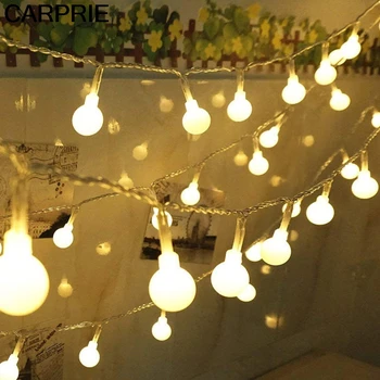 

CARPRIE 40 LED String Lights With White Ball 8 Lighting Modes Holiday Decoration Lamp Festival Christmas Lights Outdoor Lighting